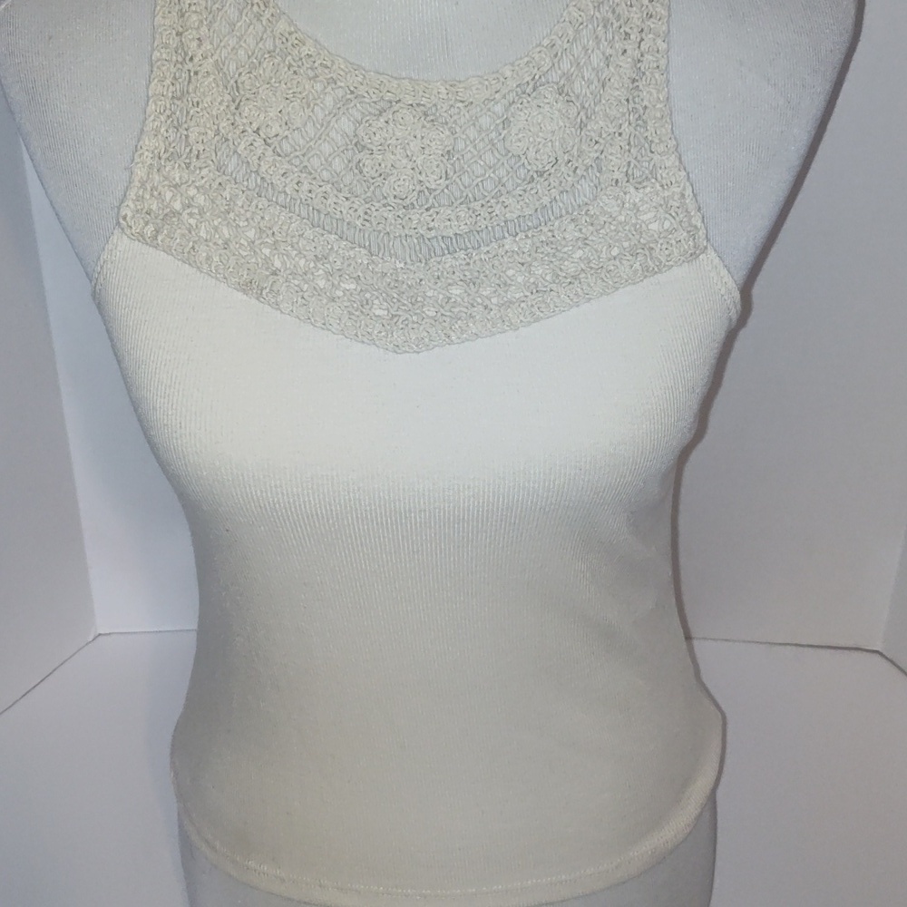 Altar"d state Knit Top Tank Cream Size Medium